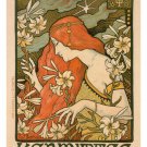 the HERMITAGE vintage AD POSTER paul BERTHON france 1897 20x30 art nouveau - RY1