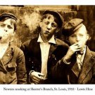 Newsies Smoking at Skeeter's Branch LEWIS HINE vintage PHOTO POSTER 20x30