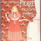 VINTAGE FRENCH DENTAL ADVERTISEMENT POSTER girl toothbrush flowers 20x30