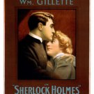william gillette in SHERLOCK HOLMES vintage 1900 theatrical poster 20x30 RARE