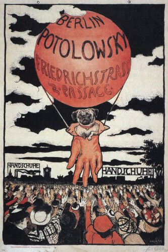 potolowsky VINTAGE AD POSTER emil orlik GERMANY 1897 20x30 collectors