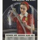 the more WOMEN AT WORK the SOONER WE WIN vintage poster HISTORIC 20x30 NEW