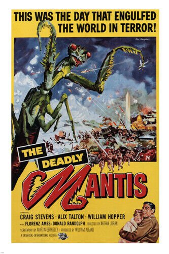 THE DEADLY MANTIS by Nathan Juran 1957 MOVIE POSTER 20x30 vintage horror NEW