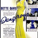 BETTE DAVIS best actress OSCAR WINNER 1935 in DANGEROUS movie poster 20x30