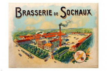 French Beer AD POSTER Factory De Sochaux 20x30 Singular COLLECTORS GEM