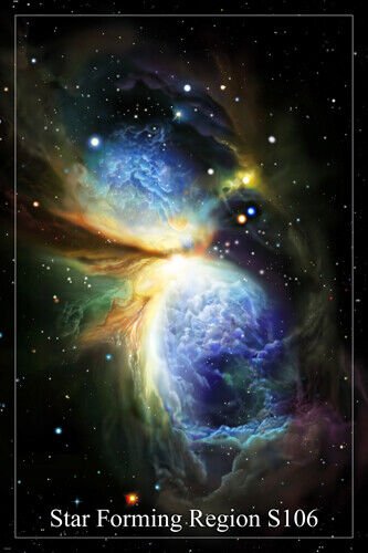 Star Forming Region S106 POSTER 20x30 HUBBLE SPACE IMAGE stellar nursery