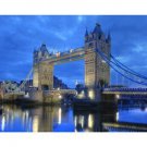LONDON bridge in BLUE poster 20x30 HISTORIC landmark GREAT WALL DECOR