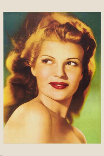 RITA HAYWORTH HEAD SHOT poster SIDE ANGLE beautiful retouched RARE 20x30