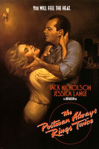 the postman always rings twice movie poster NICHOLSON & LANGE suspense 20x30