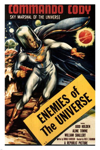 commando cody sky marshal of the universe MOVIE POSTER COLLECTORS 1953 20x30