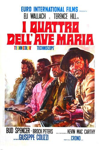 SPAGHETTI WESTERN ACE HIGH the 4 GUNMEN of AVE MARIA movie poster 20x30-PW0