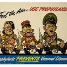 VENEREAL DISEASE PREVENTION AD POSTER vintage cartoon military men 20x30