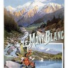 MONT-BLANC FRANCE vintage train travel poster MOUNTAINS TOURISM 20x30 new