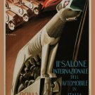 INTERNATIONAL MOTOR SHOW VINTAGE POSTER DEL BAVA ITALY 1929 HOT NEW
