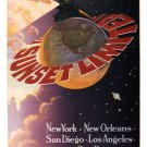 SUNSET LIMITED vintage poster W H Bull US 1923 20x30 Nationwide Rail Travel