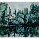 paul cezanne THE_BANKS OF THE MARNE VILLA 20x30 fine art poster masterful