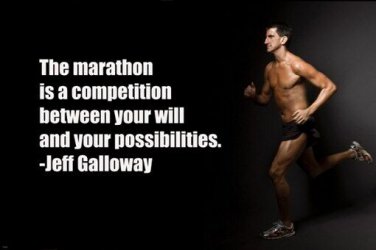 OMAHA MARATHON MAN inspirational poster 20x30 RUNNER IN STRIDE body image