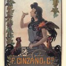 Cinzano Vino-Vermouth Vintage Ad Poster Italy 1900 NEW Rare Hot Prized