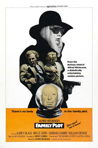HITCHCOCK'S FAMILY PLOT movie poster karen BLACK bruce DERN mystery 20x30