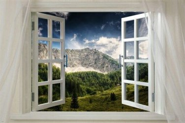 window onto SILVER MOUNTAIN scenic poster 20x30 RARE PICTURESQUE new hot