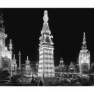 luna park at night PHOTO POSTER coney island NEW YORK 1905 20x30 rare image