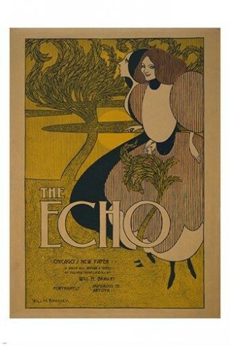 THE ECHO vintage ad poster CHICAGO'S newspaper POLITICAL historic 20x30