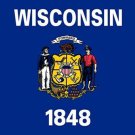 WISCONSIN official state flag poster SYMBOLIC POLITICAL HISTORIC 20x30 new