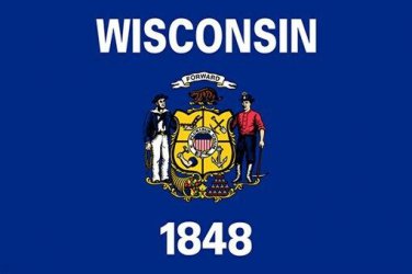 WISCONSIN official state flag poster SYMBOLIC POLITICAL HISTORIC 20x30 new