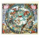 celestial HARMONIA macrocosmica of ANDREAS CELLARIUS old world plate 20x30