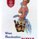 Ritter Bier VINTAGE AD POSTER Helga Tiemann Germany 1952 20x30 UNIQUE new