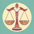 LIBRA astrology art poster 20x30 THE SCALES symbolic CLASSIC bright RARE