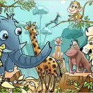 KIDS WILD ANIMAL cartoon poster VINTAGE colorful RARE HOT NEW 20x30 unique
