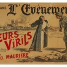 THE EVENT - VINTAGE FRENCH POSTER 1914 nurse and soldier talking 20x30 WAR