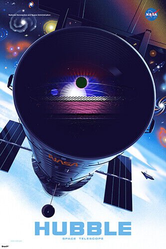 NASA  Scientific Astronomy Space Exploration Hubble Telescope Poster 24x36