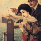 oriental steam ship co. vintage AD poster japan 1919 kimono 20x30 new  rare