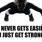 FITNESS MESSAGE PUSH-UP poster TOUGH GIRL ATTITUDE work out stronger 20x30