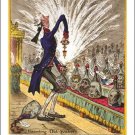 vintage art poster UNCORKING OLD SHERRY gillray COLONIAL ATTIRE 20x30 new