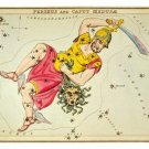 urania's mirror PERSEUS & CAPUT MEDUSAE 1825 astronomy poster 20x30 STARS