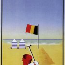 belgië de kust vintage ad poster LEO MARFURT belgium 1938 20x30 NEW  rare hot