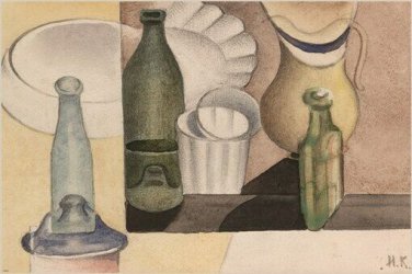 COMPOSITION WITH BOTTLES attributed to IVAN KLIUN fine art poster 20x30 NEW