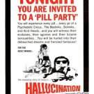 1966 vintage cult movie poster HALLUCINATION GENERATION drug culture 20x30