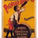 pignoux bourges FRENCH BEER AD boy drinking beer CUTE COLLECTORS 20x30 new