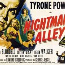NIGHTMARE ALLEY film noir movie POSTER joan BLONDELL tyrone POWER 20x30