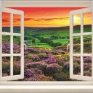 WINDOW POSTER enchanted valley LAVENDER LUSH GREEN blazing sun 20x30 SCENIC