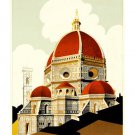 FLORENCE vintage poster HISTORIC CELEBRATED COLORFUL international 20x30