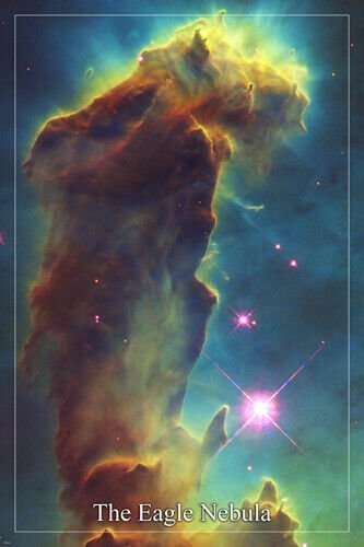 THE EAGLE NEBULA Hubble Space Telescope image POSTER 20x30 cluster of stars