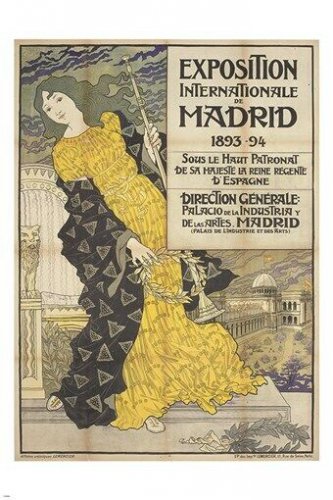 VINTAGE AD POSTER exposition internationale de madrid E.S. GRASSET 20x30 new
