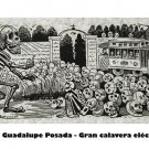 GRAN CALAVERA ELECTRICA vintage art poster SKULLS GRAVEYARD unusual 20x30