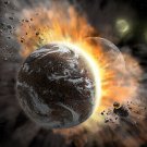 NASA Scientific Educational Space Exoplanets Collision Artistic Poster 24x36