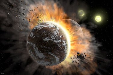 NASA Scientific Educational Space Exoplanets Collision Artistic Poster 24x36